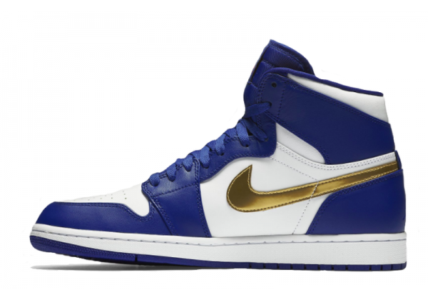 Nike Air Jordan Retro 1 High Og Blue (синие с золотым) 